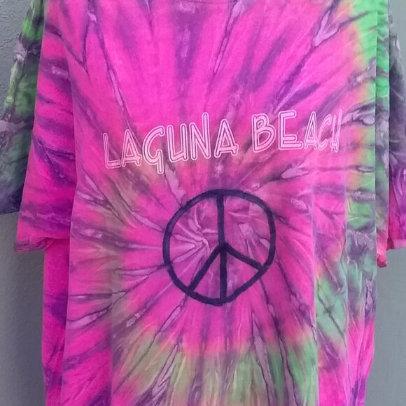 Laguna Beach (California) Tee Shirt Tie-Dye S/S Pink Cabo Cotton   XL - Picture 3 of 7